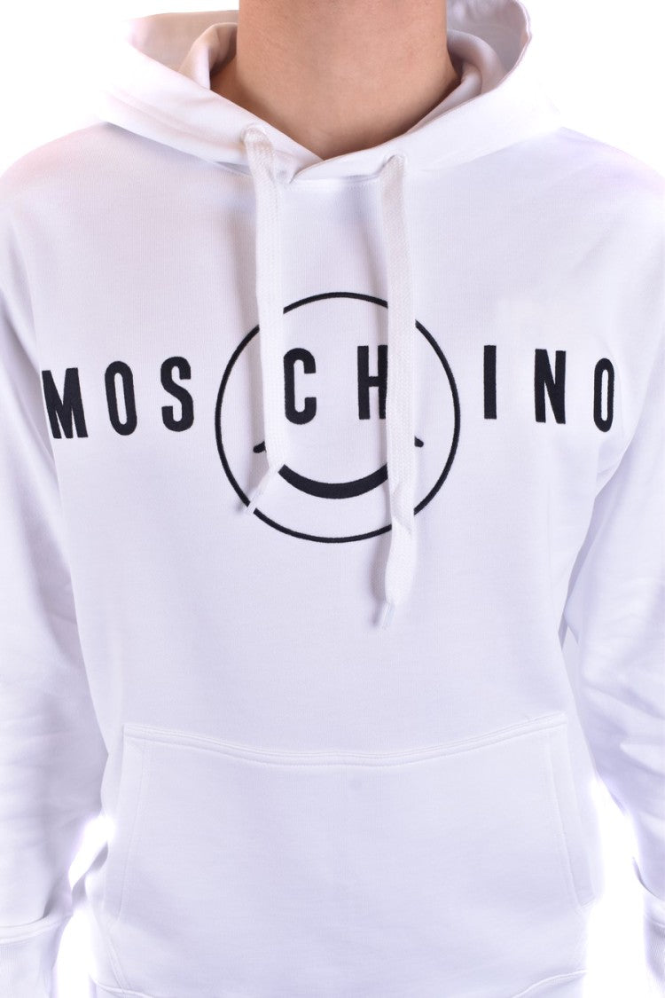 Moschino Graphic Logo Hoodie With Adjustable Drawstrings
