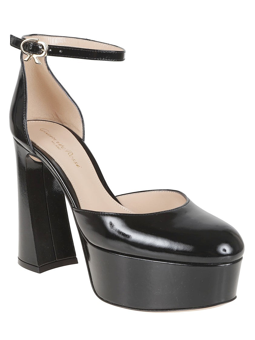 Gianvito Rossi D'orsay Black Leather Pumps