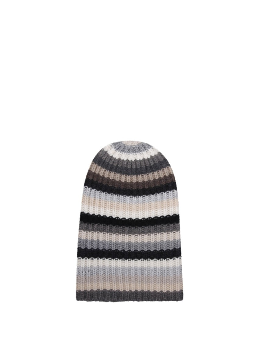 Hurray Beanie With Multicolored Striped Pattern