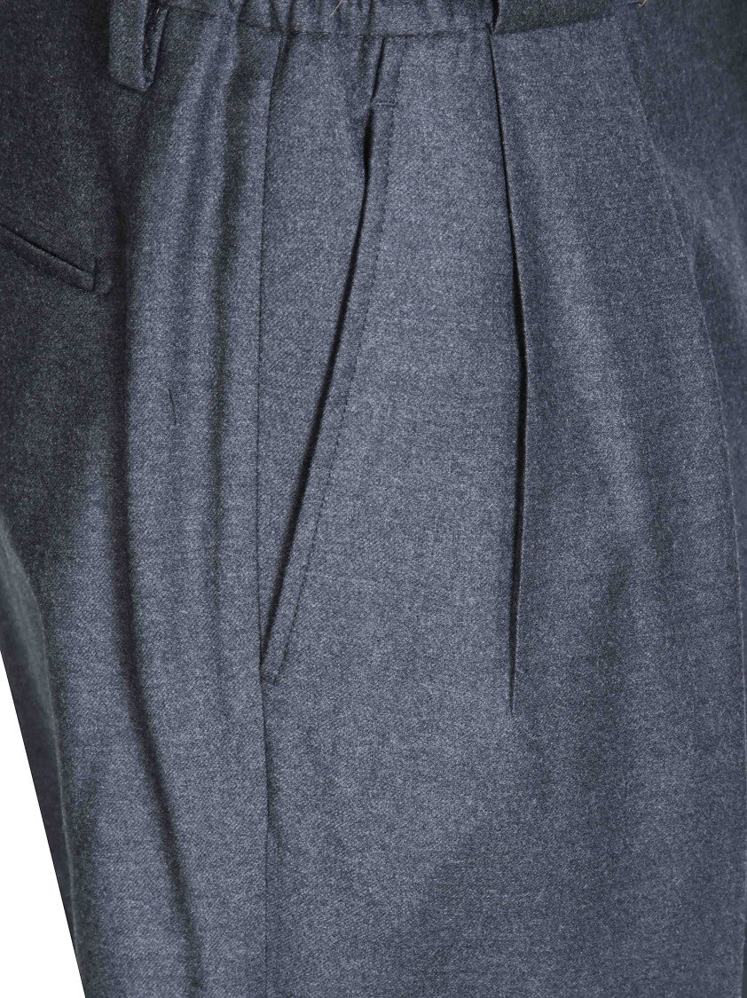 Briglia Flannel Pleated Tailored Formal Pants