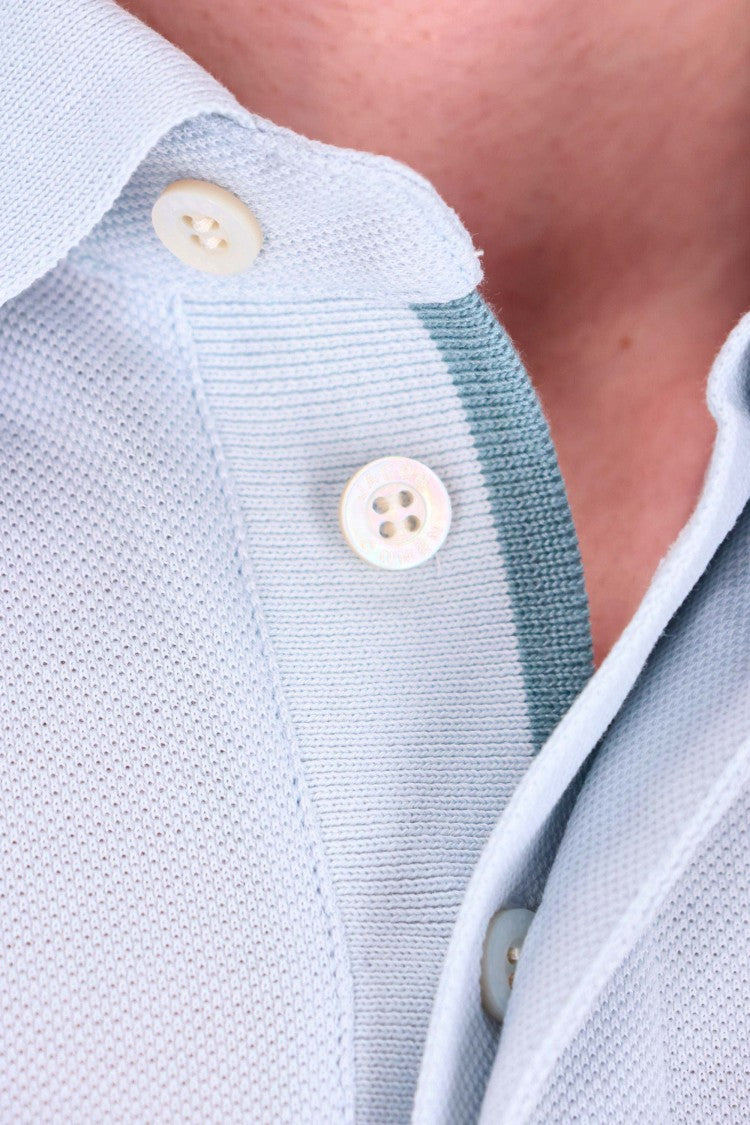 Jacob Cohen Light Blue Piquet Cotton Polo Shirt