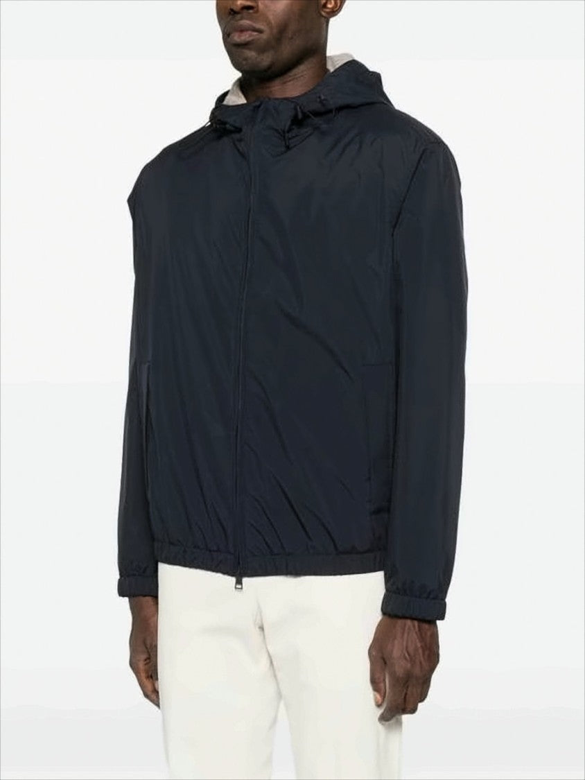 Lardini Lightweight Matte Finish Lardini Jacket With Adjustable Hood