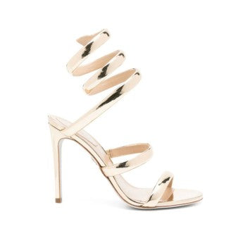 René Caovilla Cleo Gold Mirror Sandal 105