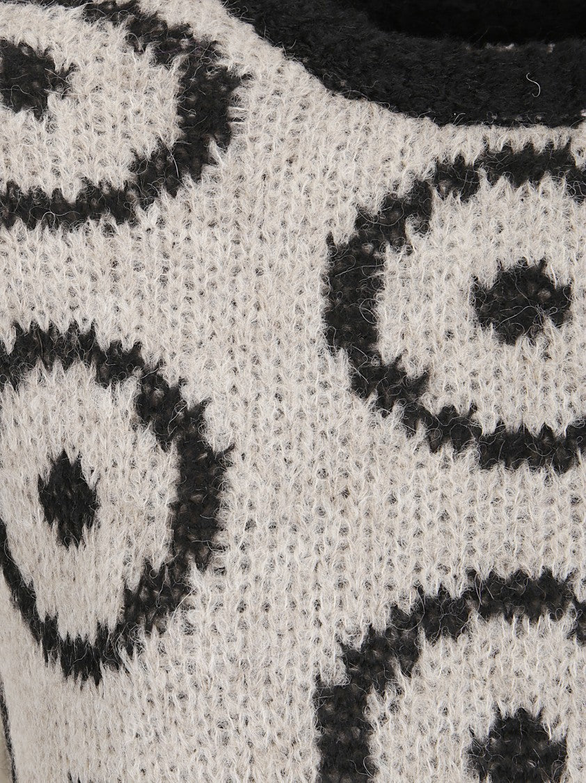 Thibault Van Der Straete Round Neck Sleeveless Circles Jacquard Sweater