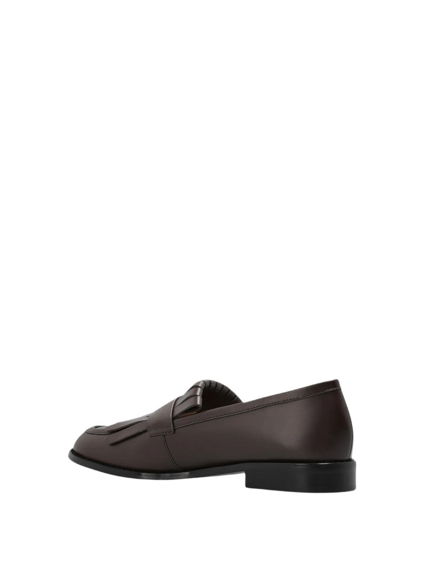 Furla Aria Tronchetto Suede Buckle Loafers