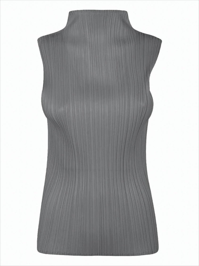 Pleats Please Pleated Texture Sleeveless Top