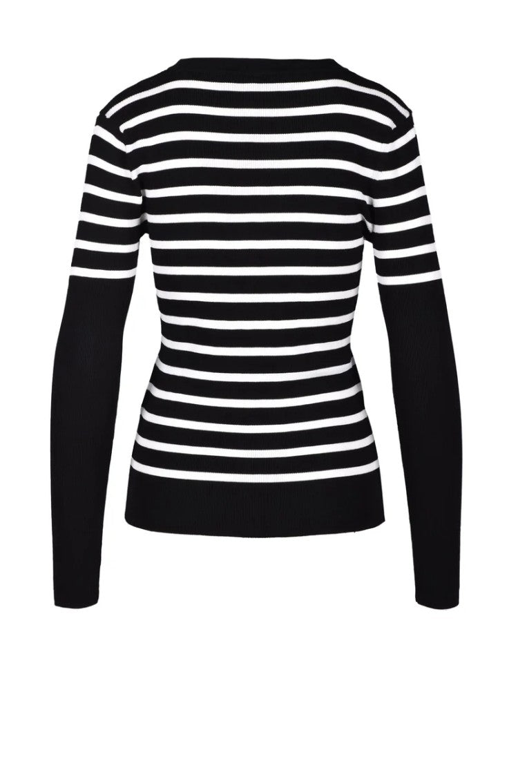 Wild Cashmere Viscose, Polyamide, And Silk Sweater - Black/White