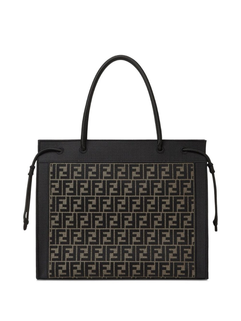 Fendi Structured Tote Bag With Signature Monogram Pattern