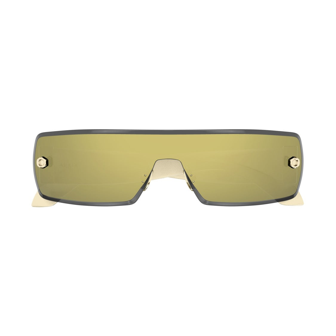 Azzedine Alaïa Aa0083s Rectangular Shield Sunglasses With Translucent Temples
