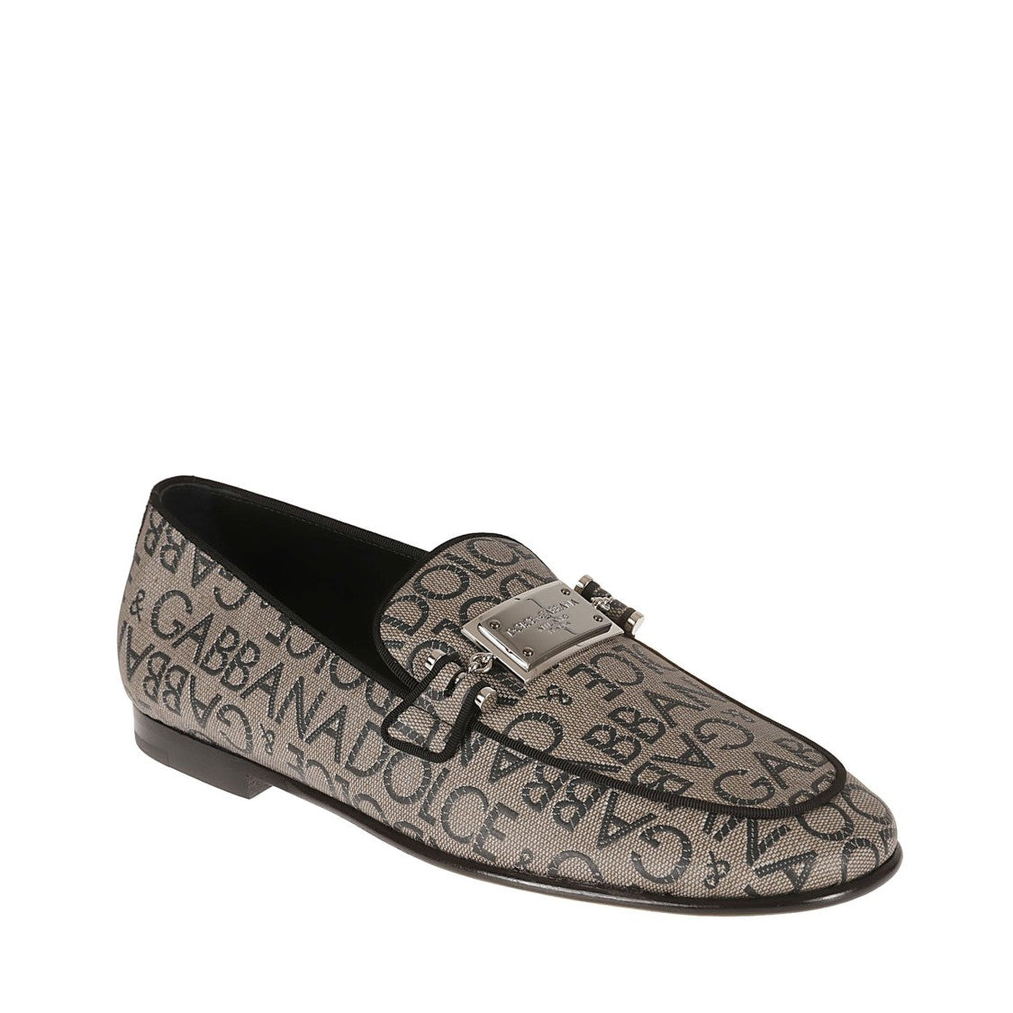 Dolce & Gabbana Brown Jaquard Loafers
