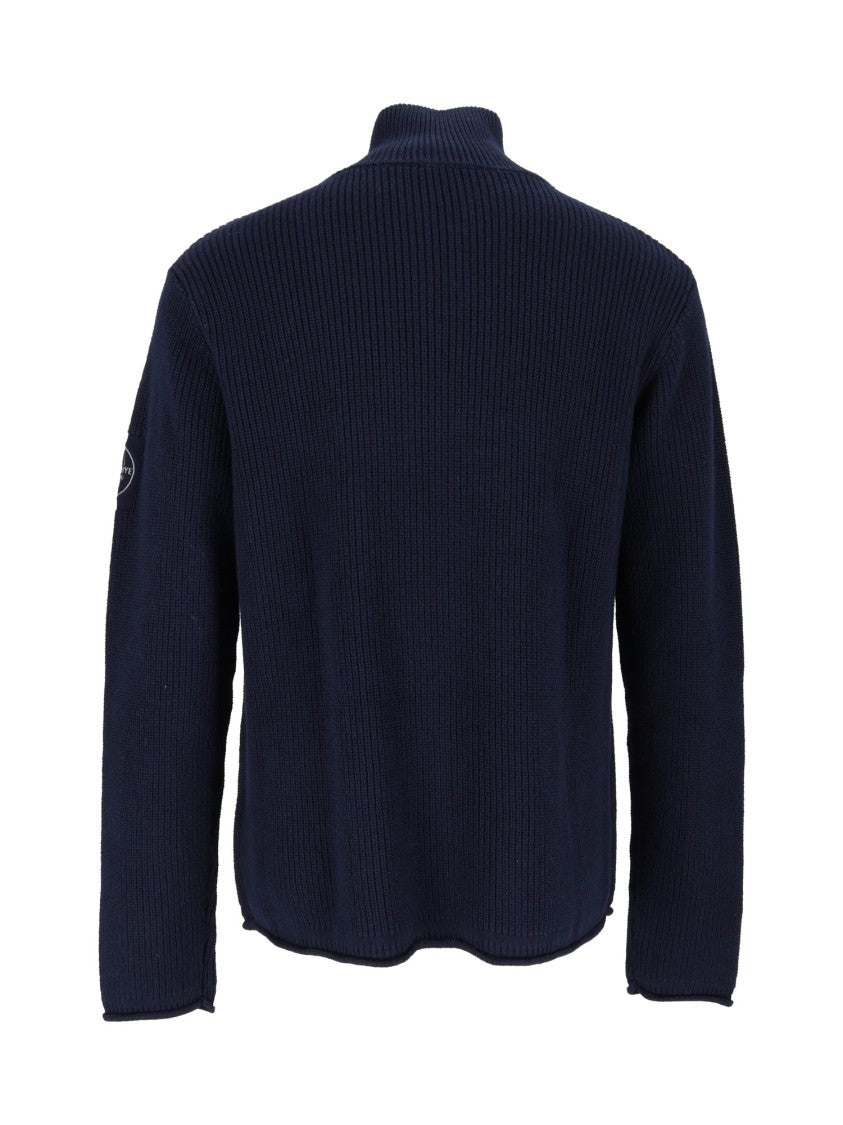 Murphy & Nye Blue Nights Fender Ribbed Half-Zip Sweater