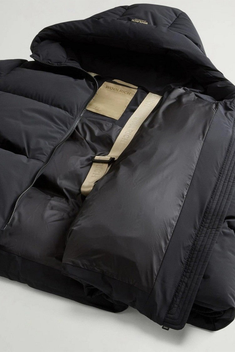 Woolrich Black Hooded Polyamide-Blend Puffer Jacket