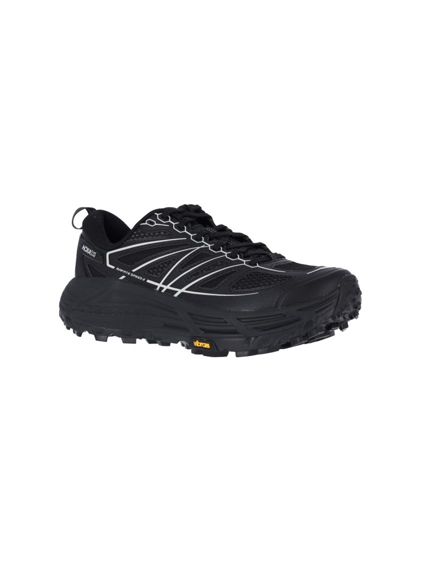 Hoka Black Mafate Speed 2 Leather Sneakers