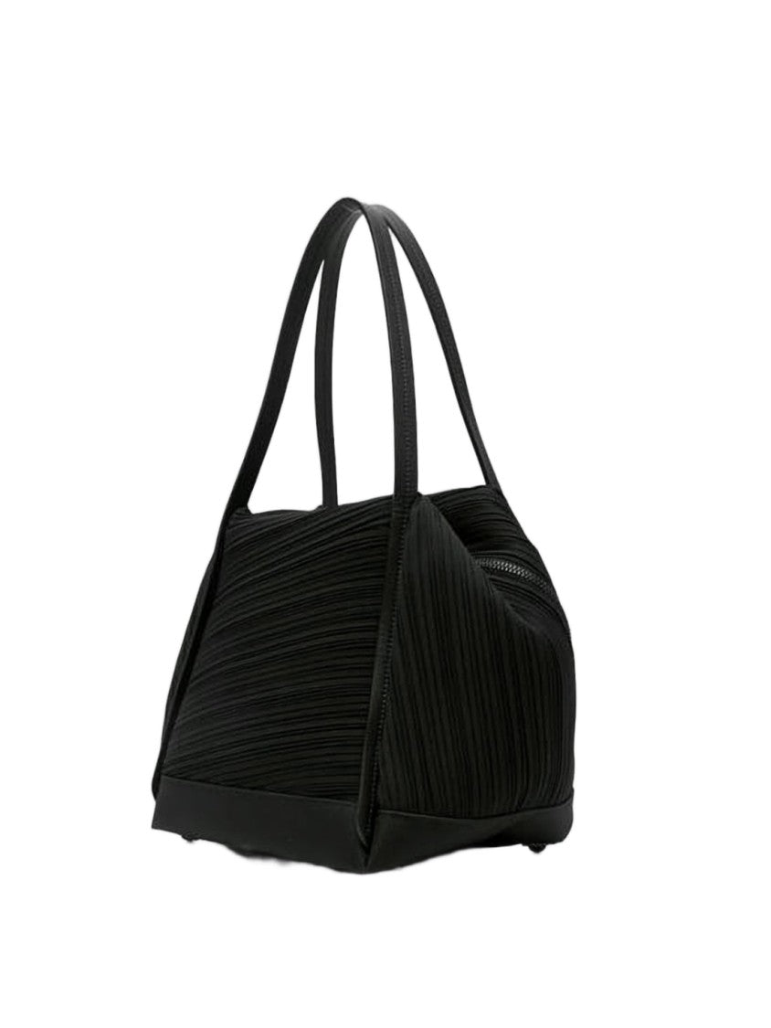 Pleats Please Pleated Design Shoulder Bag With Geometric Structure