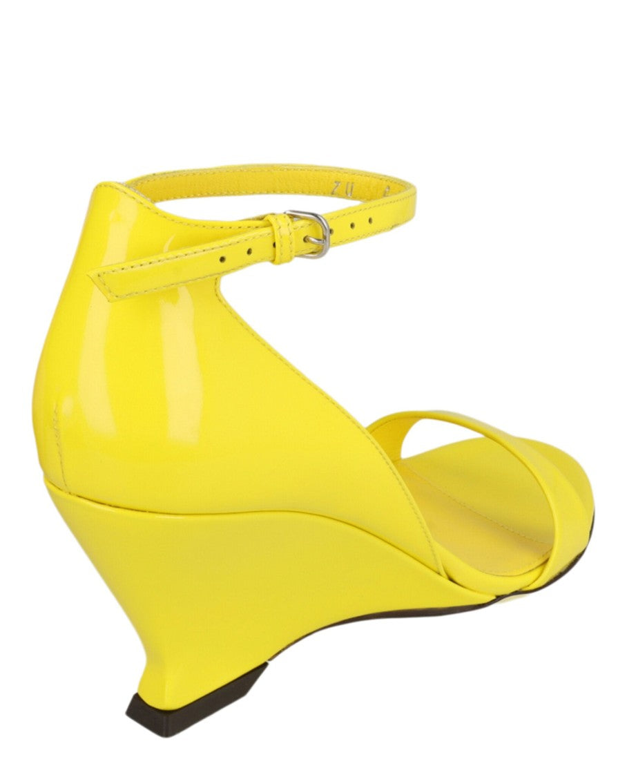 Ferragamo Vidette Patent Leather Wedge Sandals