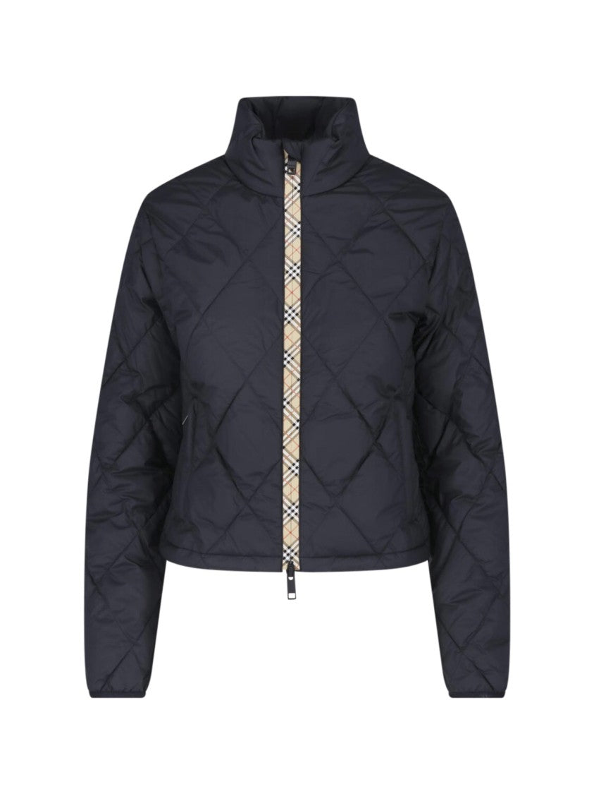 Burberry Black Bramford Quilted Fabric Bomber Jacket