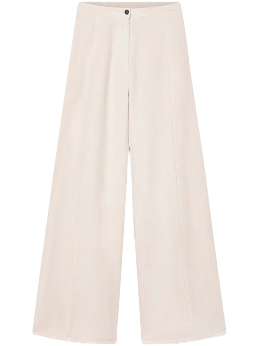 Forte Forte Fluid Cotton Twill High Waist Wide-Leg Pants