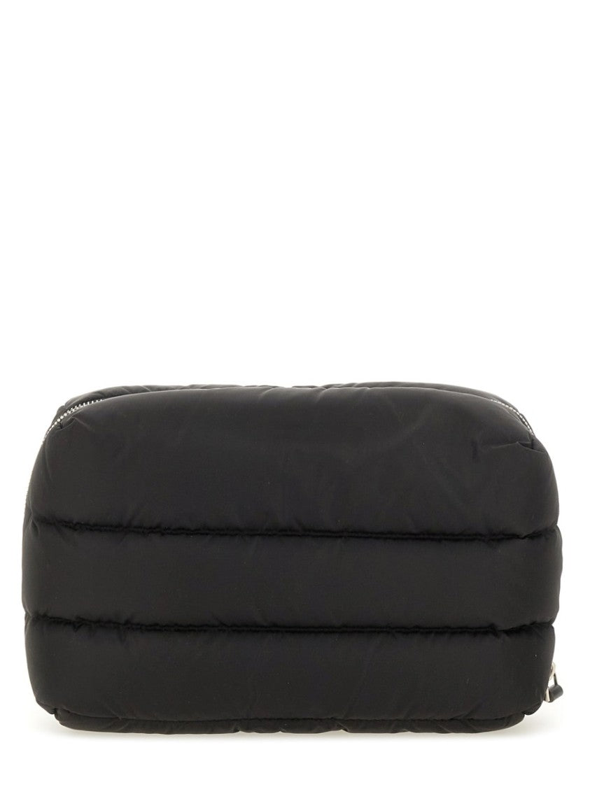 Moncler Quilted Puffer Beauty Case With Smooth Finish And Metallic Emblem