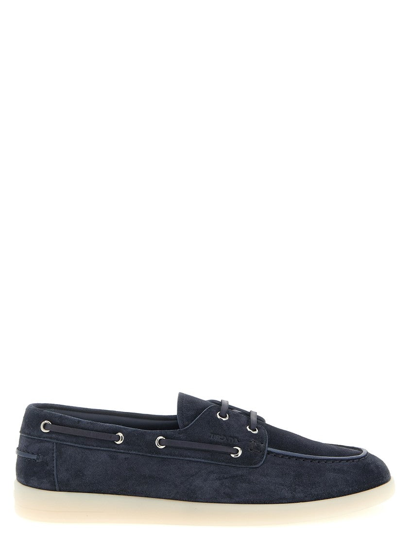 Prada Suede Boat Shoe