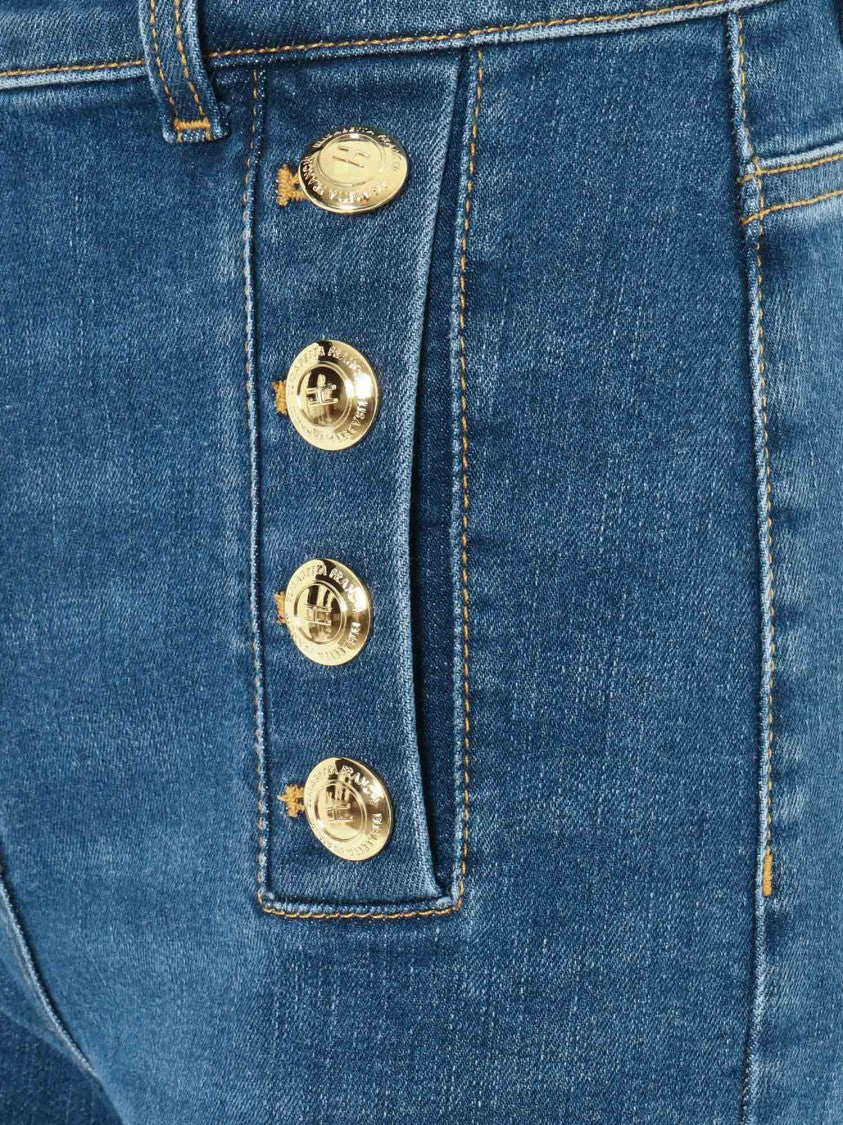 Elisabetta Franchi High-Waisted Flared Jeans