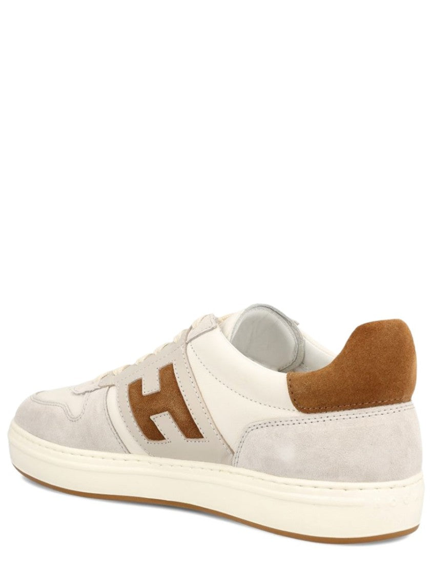 Hogan H-Tv Suede Panel Leather Sneakers