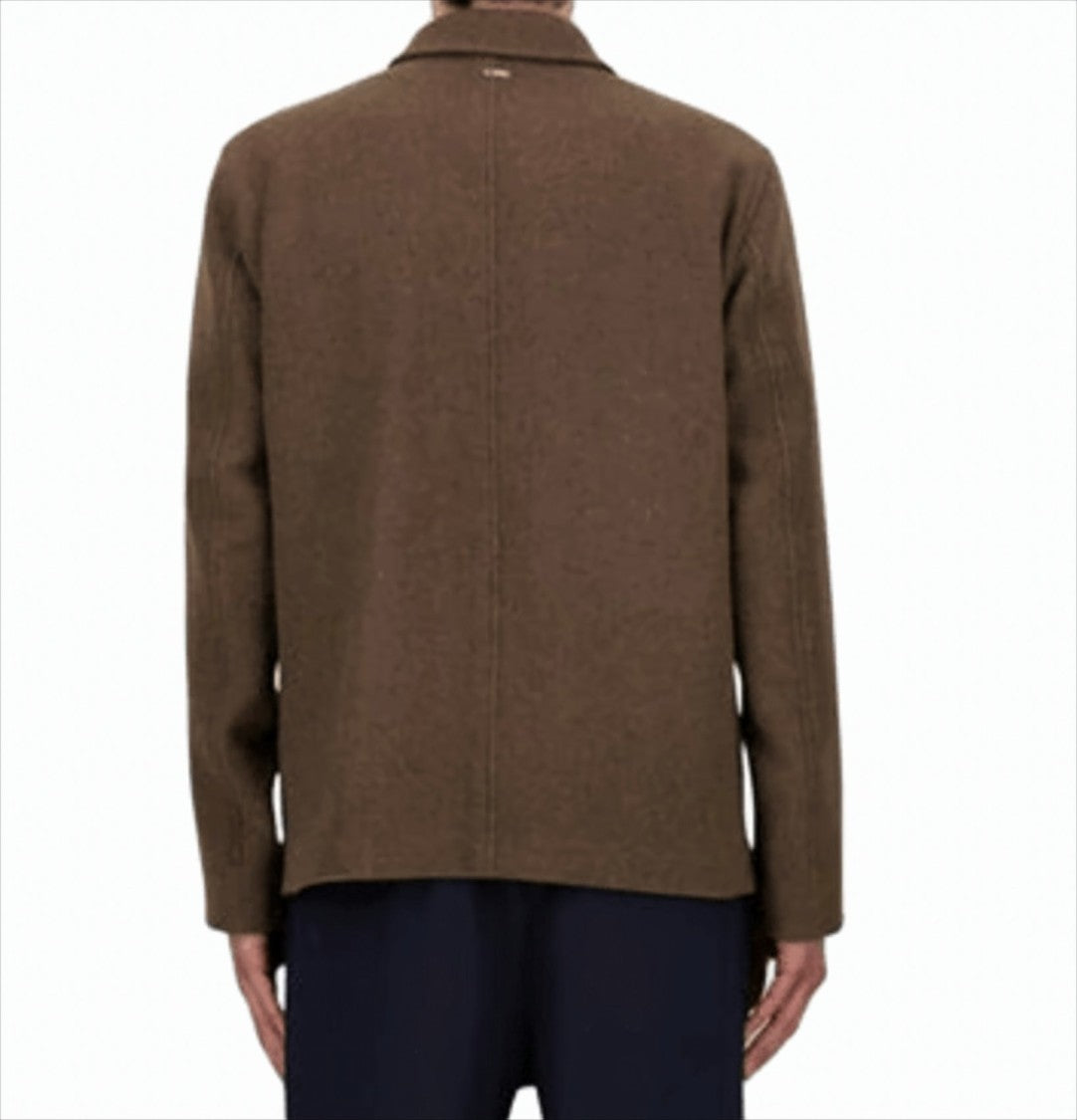 Herno Double-Fabric Twill Coat With Automatic Button Closure