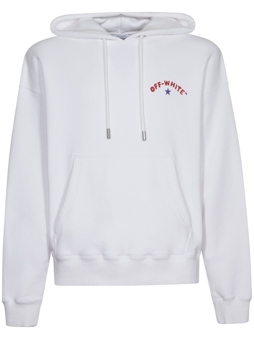 Off-White Classic White Hoodie With Graphic Design