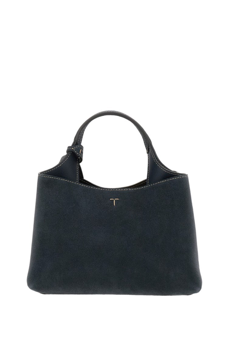 Tod's Blue Apa Sacca Micro Grain Leather Shoulder Bag