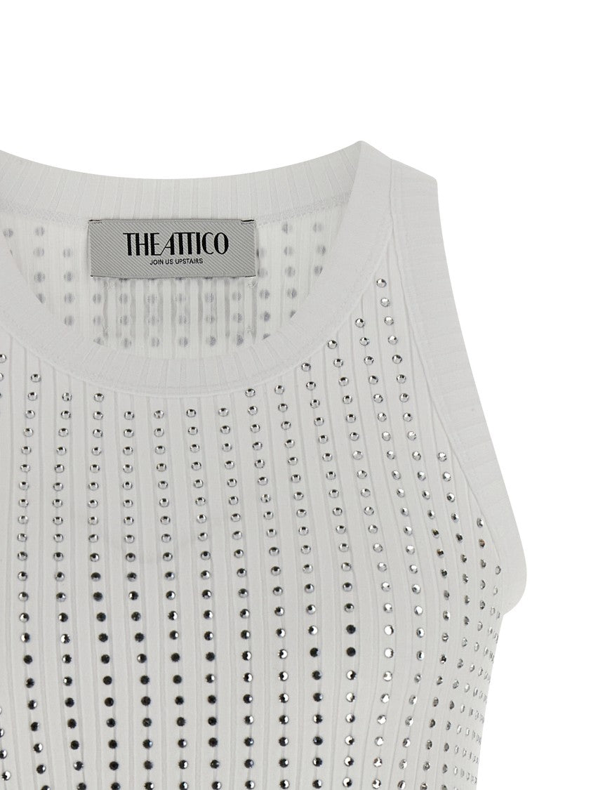 The Attico Rhinestone Tank Top