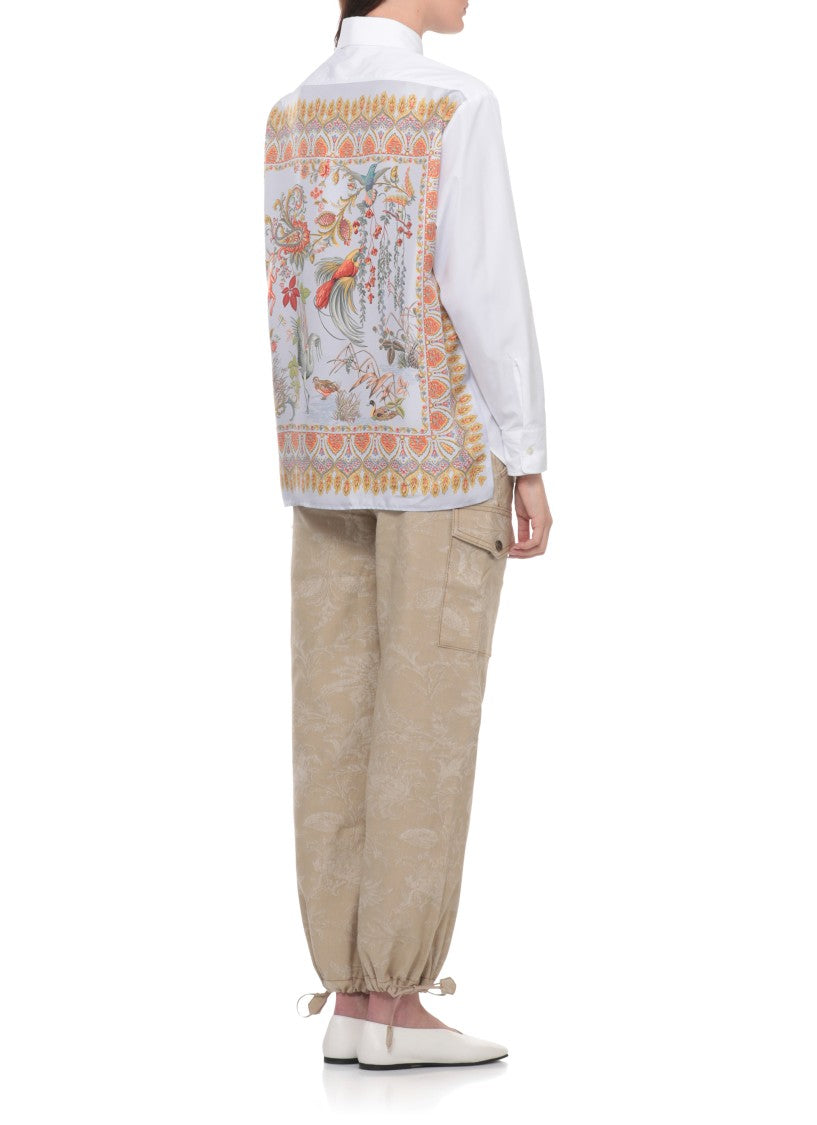 Etro White Paisley Cotton-Blend Shirt