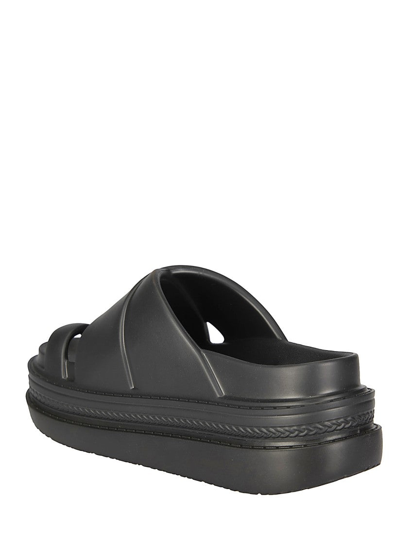 Sacai Foam Multiple Sole Sandals With Overlapping Straps And Chunky Silhouette
