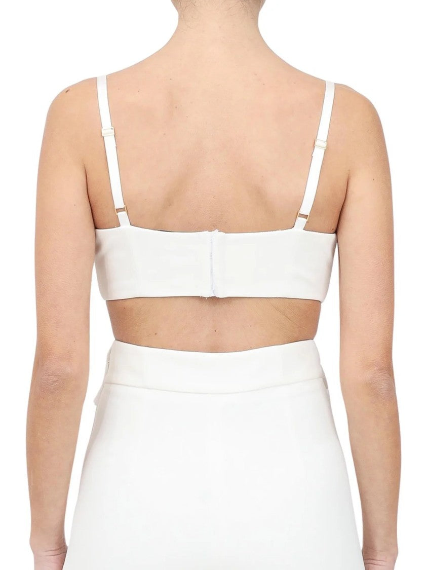 Elisabetta Franchi White Polyester Elastane Top
