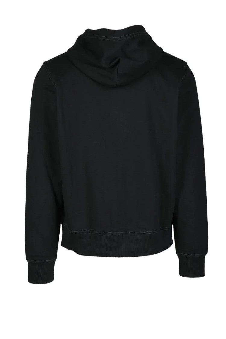 Diesel Black Zip-Up Crewneck Sweatshirt