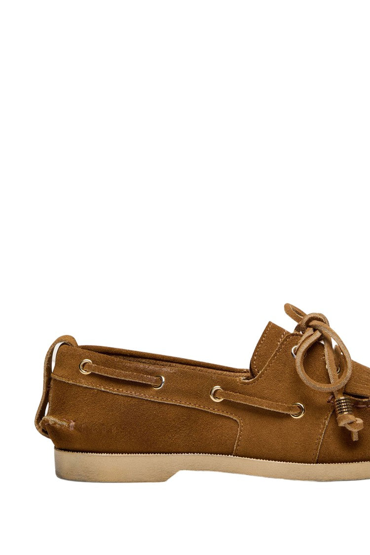 Golden Goose Suede Boat Loafers With Fringes