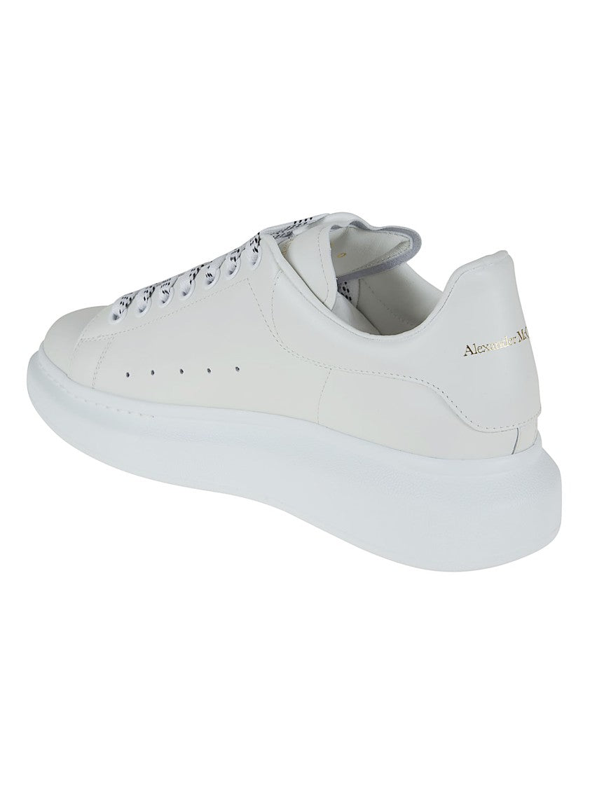 Alexander Mcqueen Leather Oversized Sneakers With Exaggerated Sole And Signature Logo