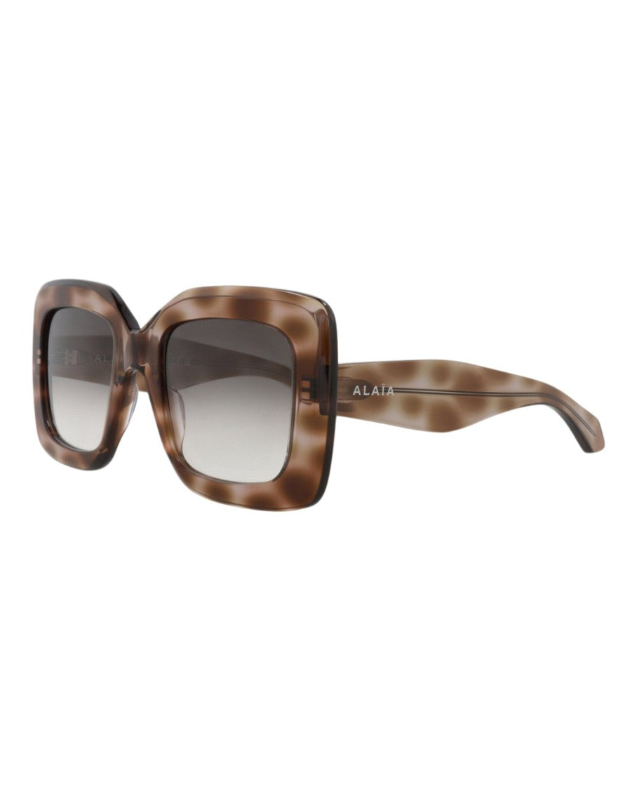 Alaïa Square-Frame Tortoiseshell Sunglasses In Recycled Acetate