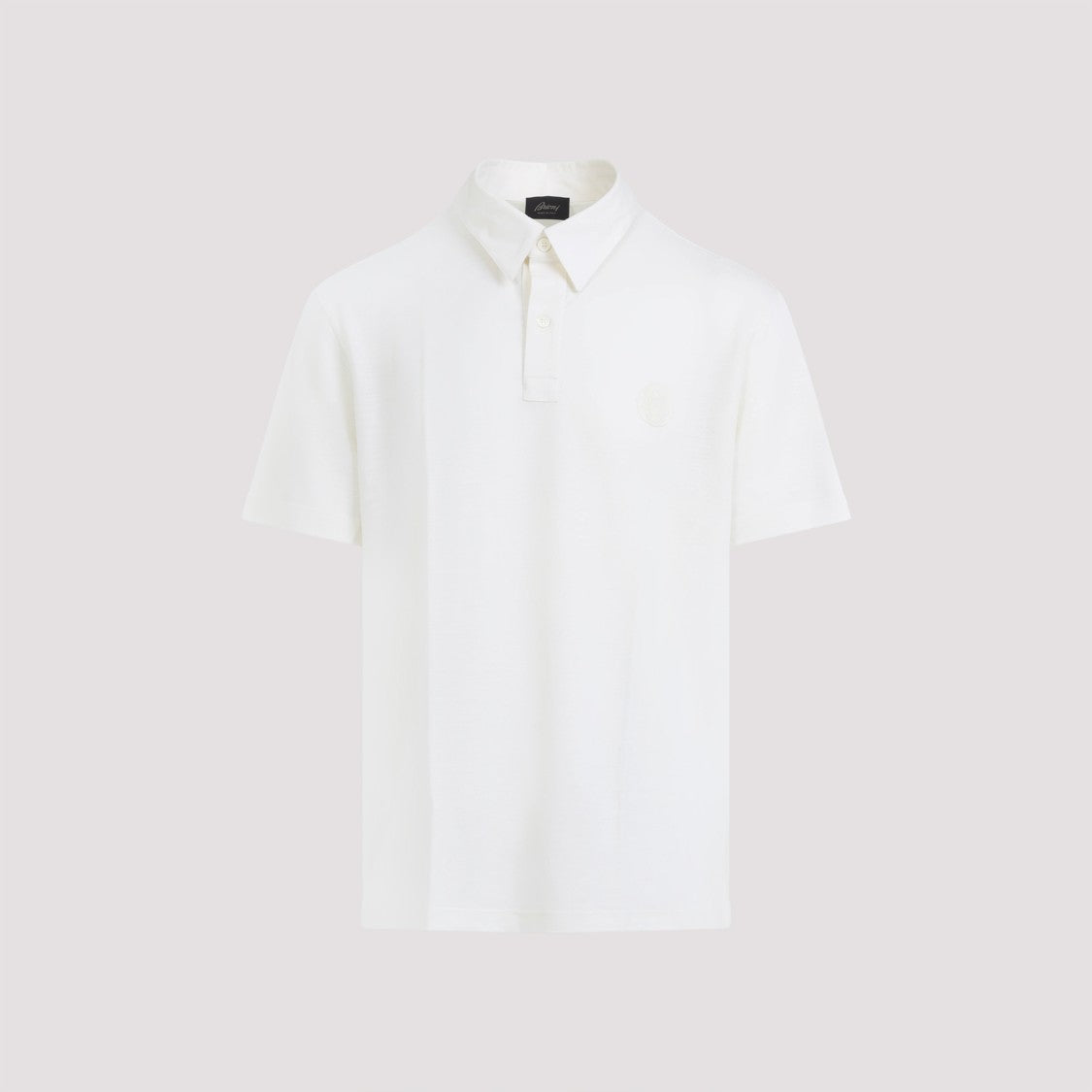 Brioni White Wool Polo