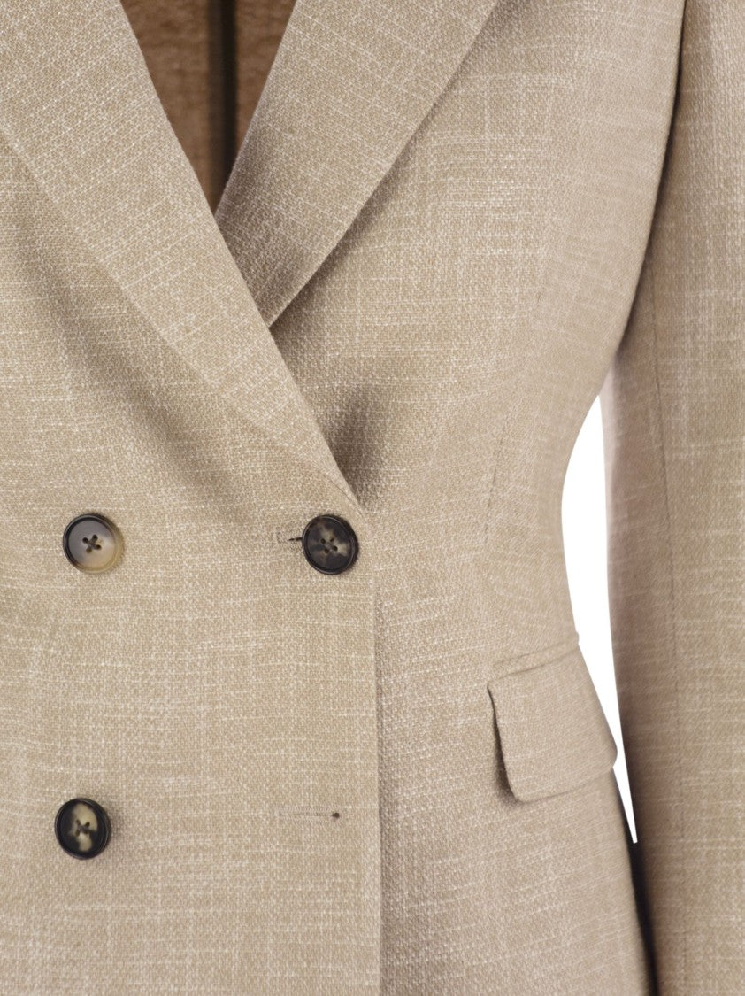 Saulina Antonella - Double-Breasted Cotton Blend Jacket