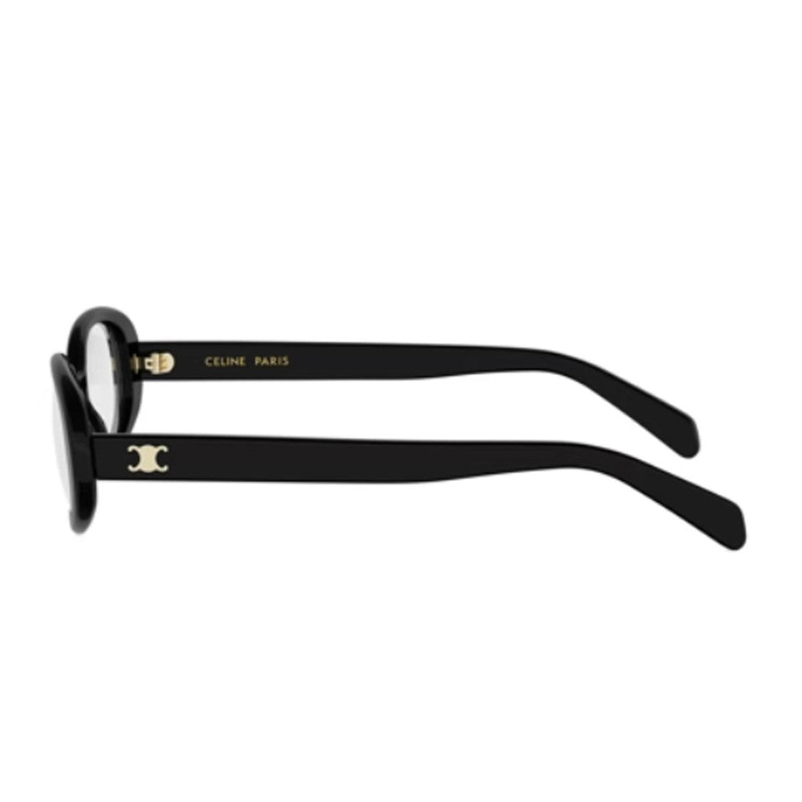 Celine Black Triomphe Mini Acetate Oval Sunglasses