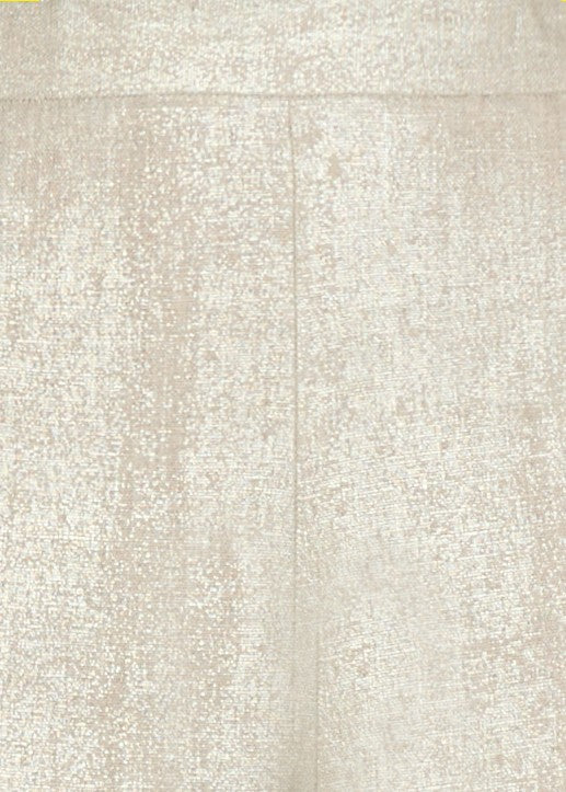 Antonelli Wide Leg Gold Linen Pants With Side Zip