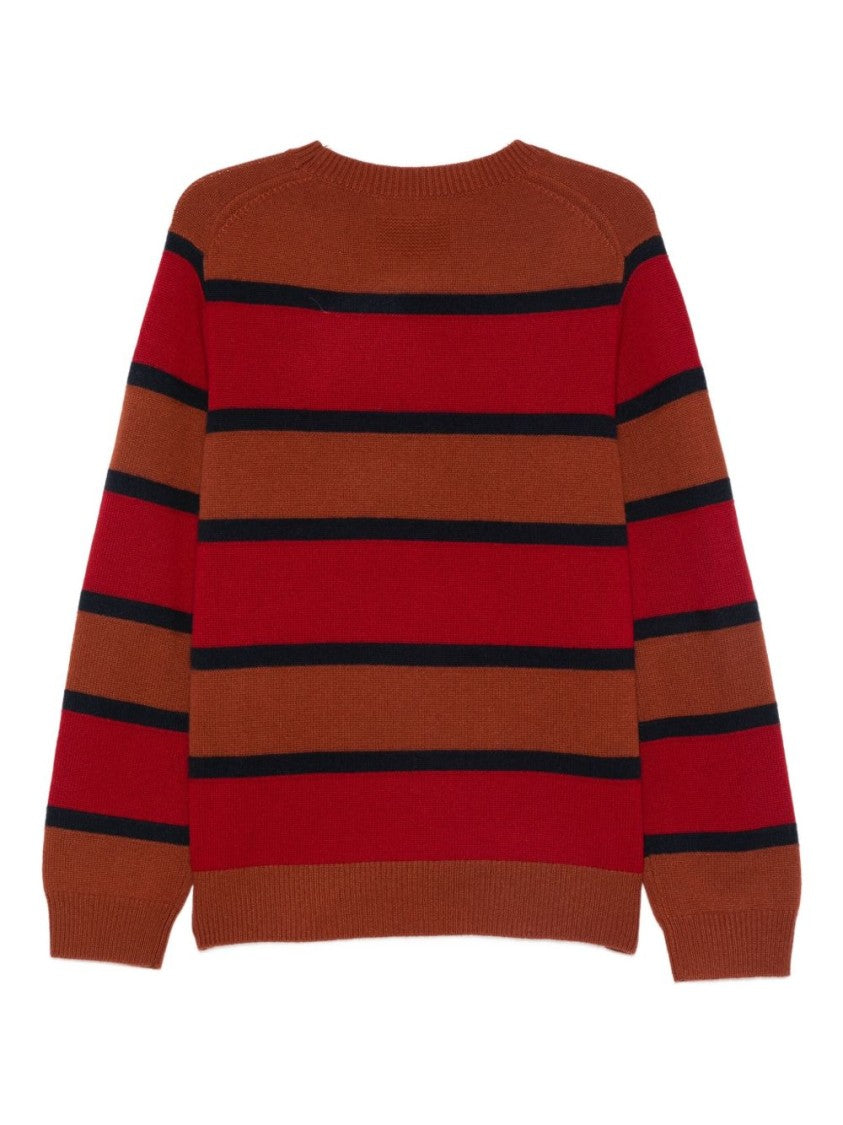 Guest In Residence Relaxed Fit Horizontal Striped Sweater With Ribbed Details