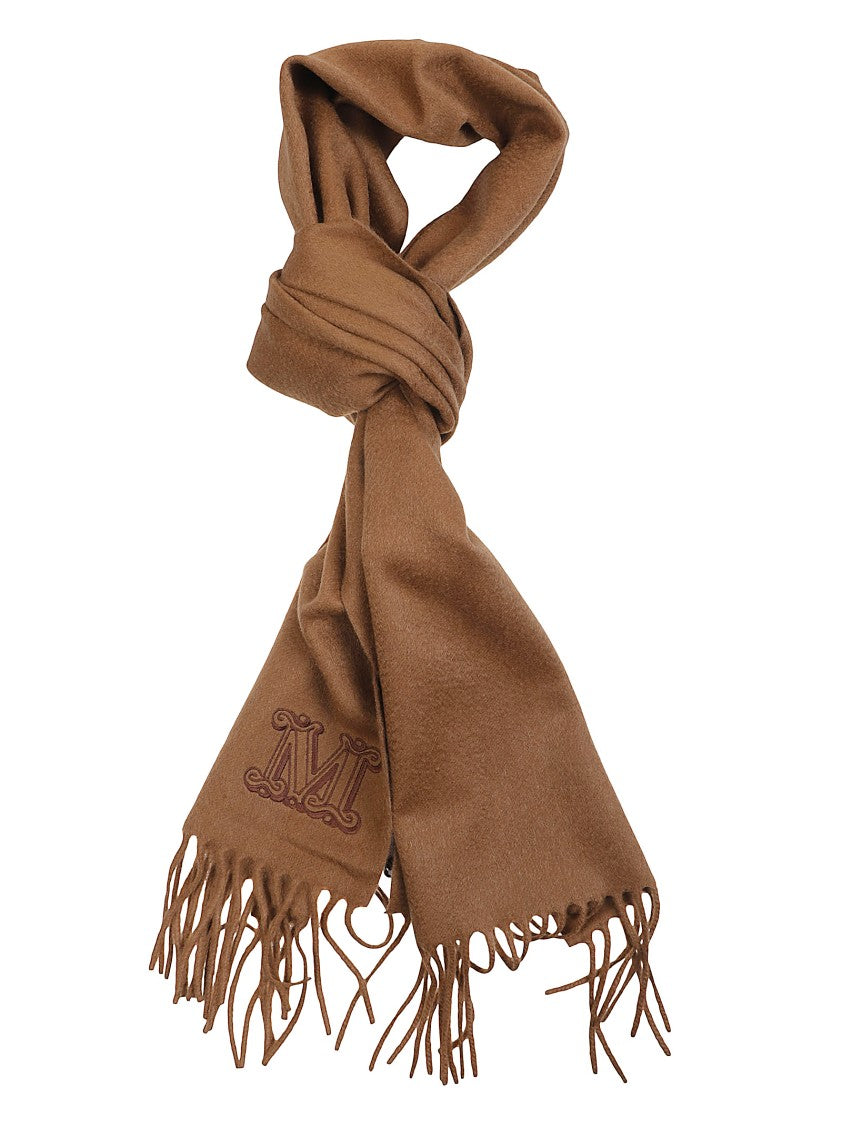 Max Mara Wsdalia Cashmere Embroidered Monogram Stole