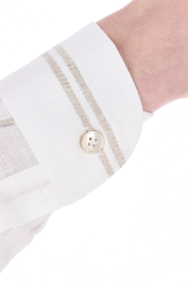 Eleventy Special Stripe Linen Shirt