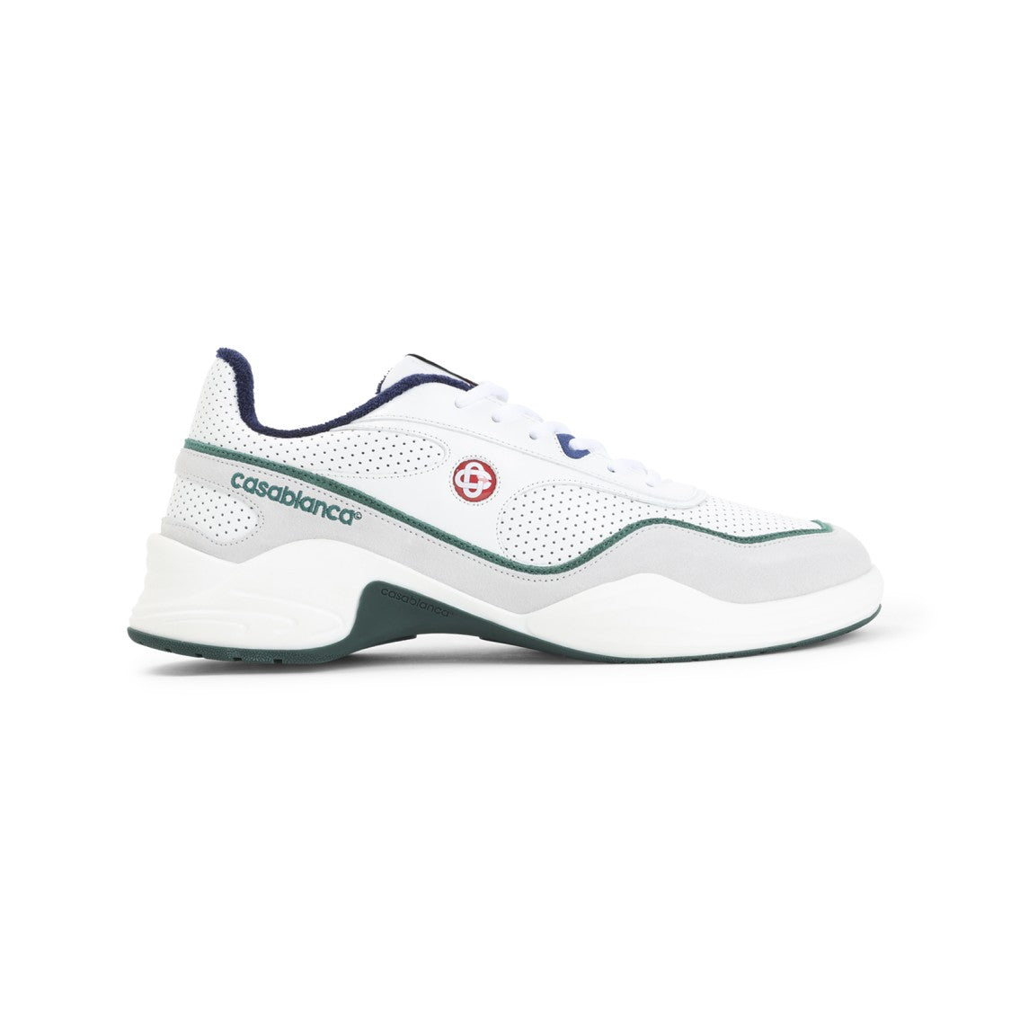 Casablanca Premium Leather And Suede Low-Top Sneakers