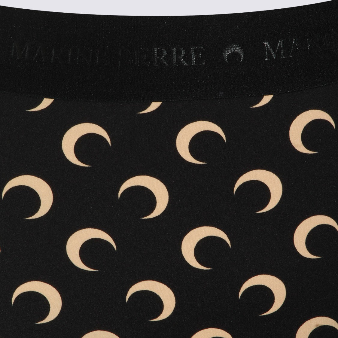 Marine Serre Slim Tapered Trousers With Crescent Moon Motif