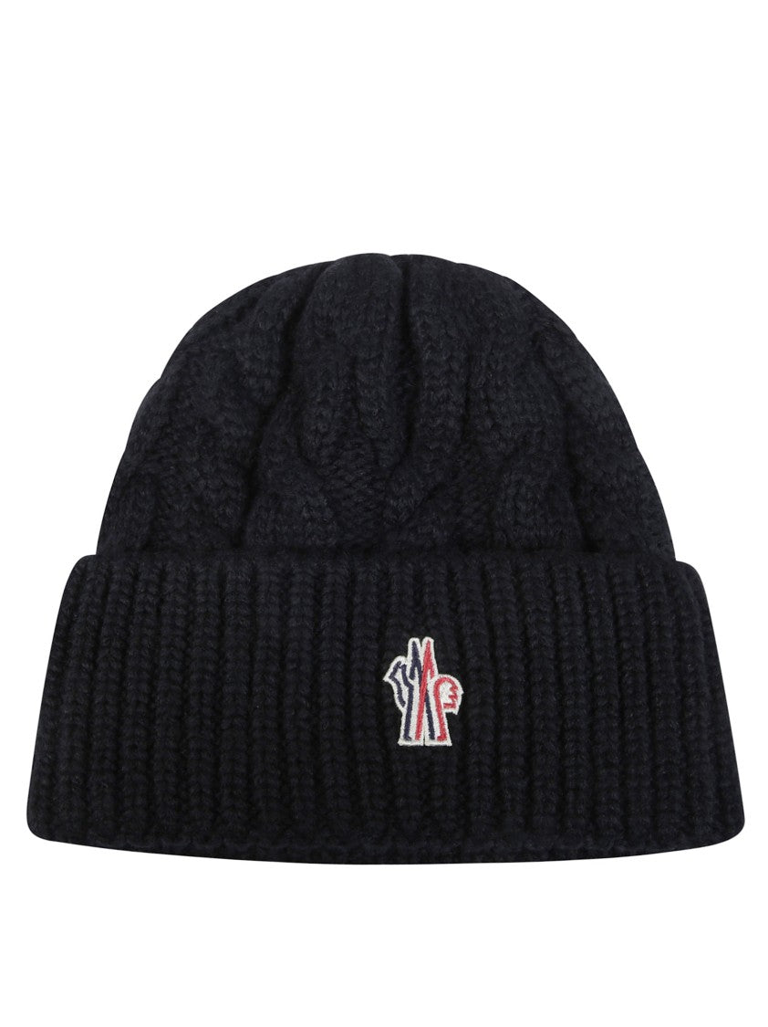 Moncler Grenoble Ribbed Knit Cable Pattern Hat