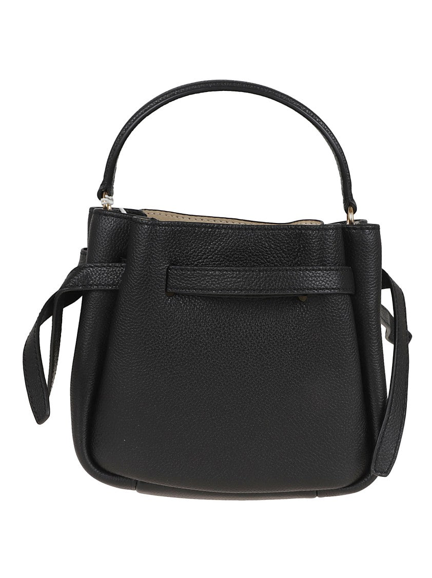 Tory Burch Textured Black Leather Shoulder Bag