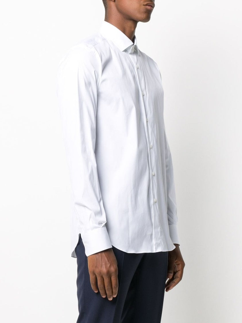 Xacus Slim Fit White Cotton Shirt