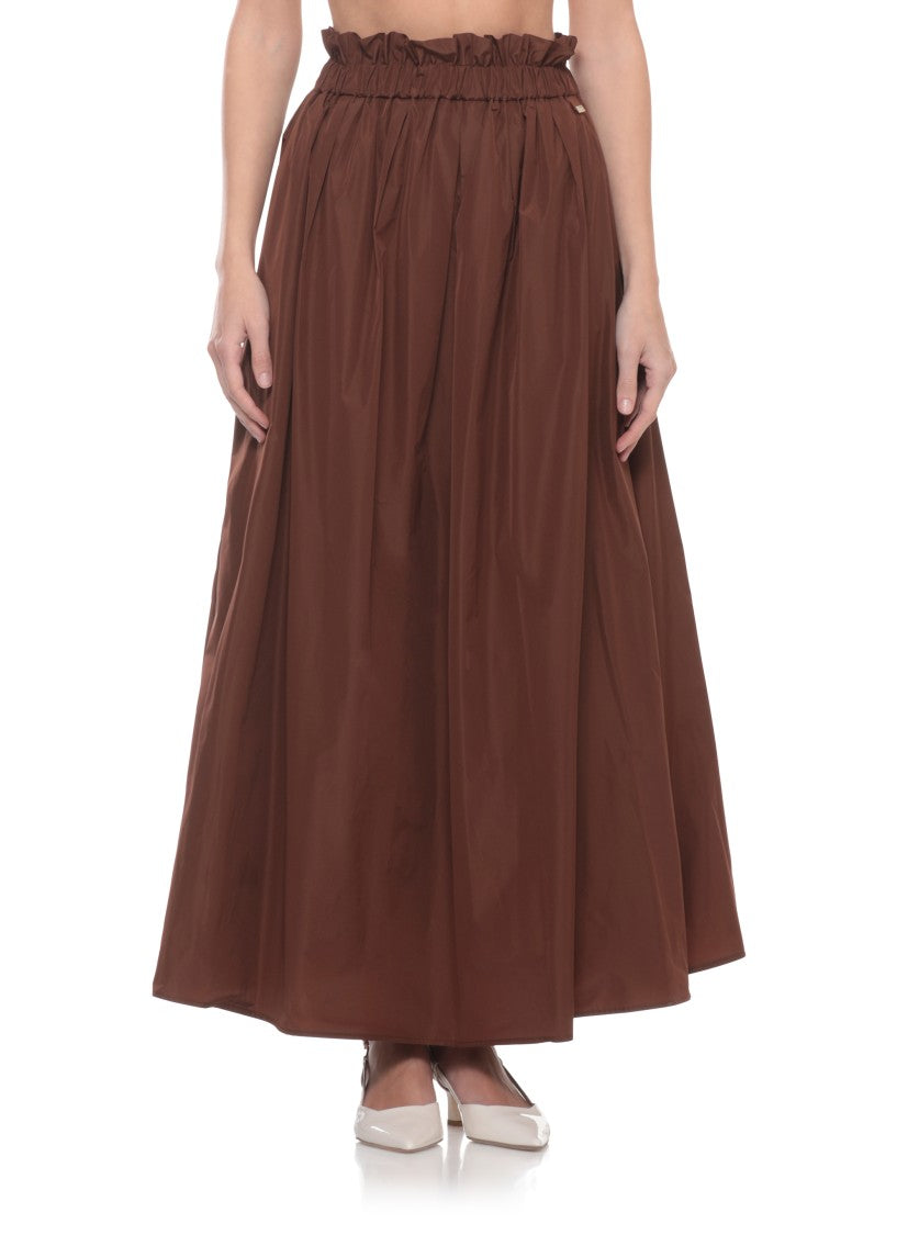Herno Brown Elastic Waist Skirt