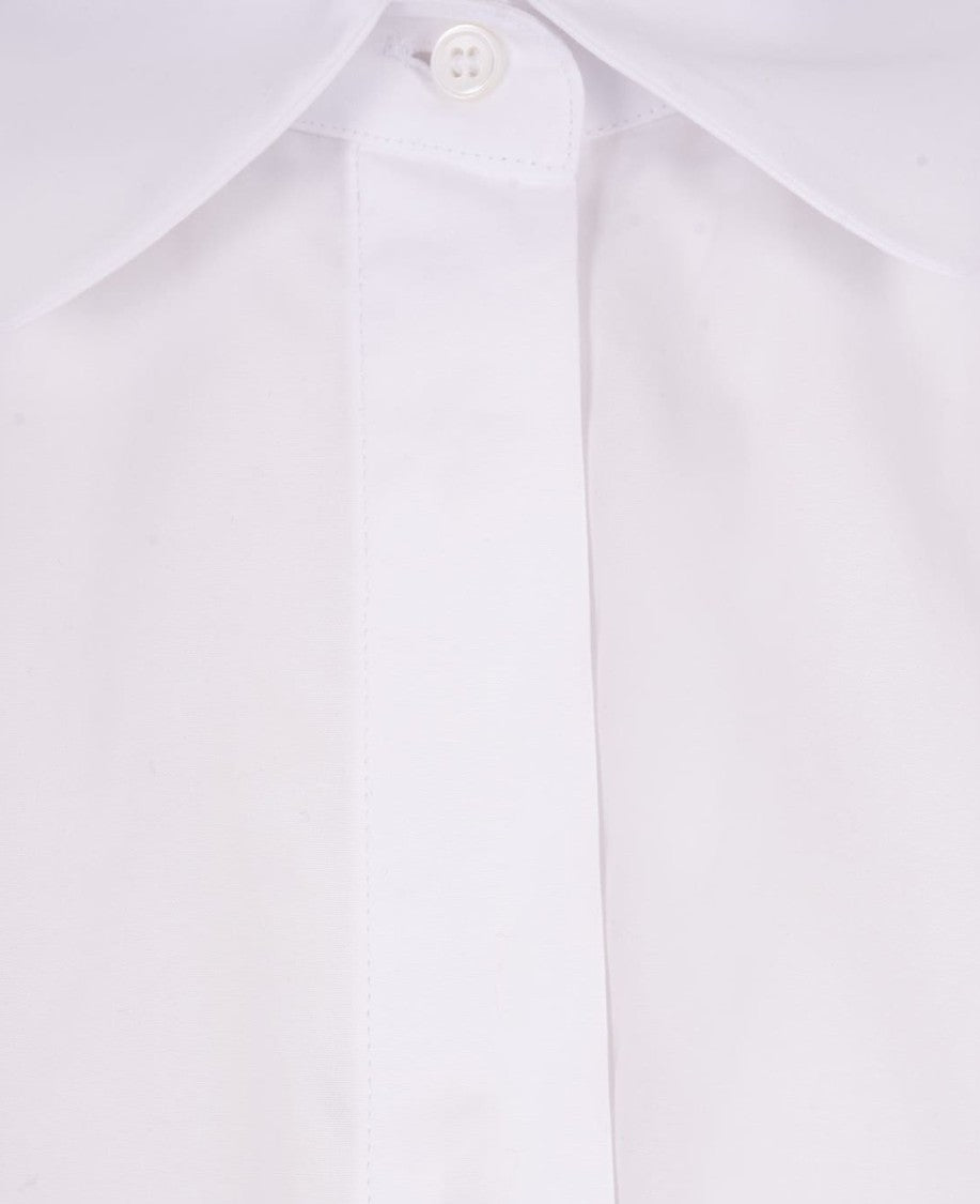 Max Mara Long-Sleeved Tailored Shirt With Self-Tie Belt